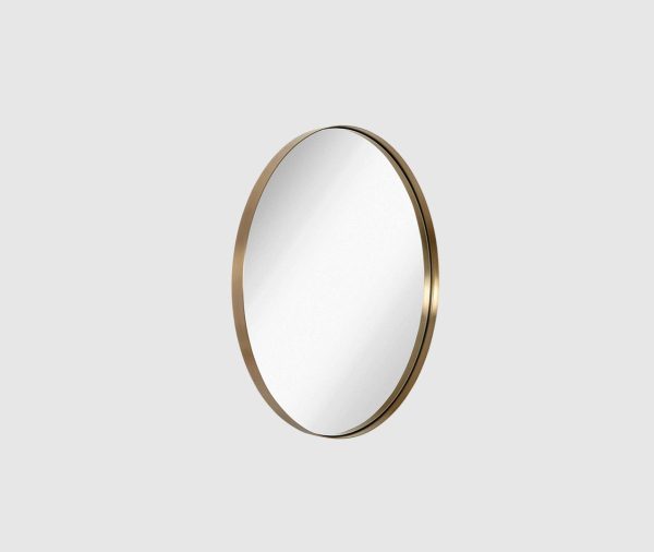 Round metal wall mirror